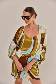 MINI KAFTAN LILE CREPE DE VISCOSE