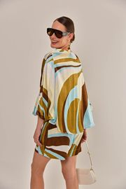 MINI KAFTAN LILE CREPE DE VISCOSE