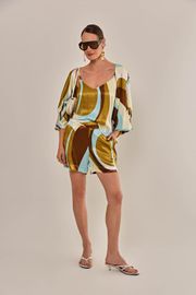 MINI KAFTAN LILE CREPE DE VISCOSE