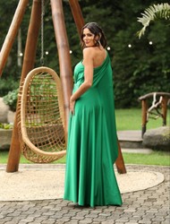 Vestido Longo Verde Esmeralda Roma