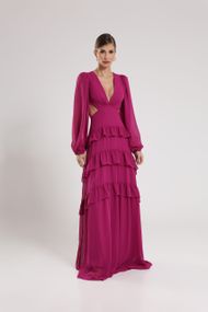 Vestido Longo Fúcsia Trancoso