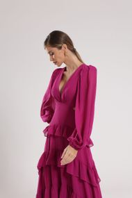 Vestido Longo Fúcsia Trancoso
