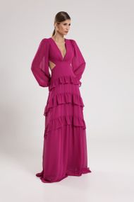 Vestido Longo Fúcsia Trancoso