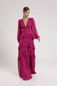 Vestido Longo Fúcsia Trancoso