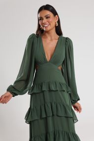 Vestido Longo Verde Oliva Trancoso