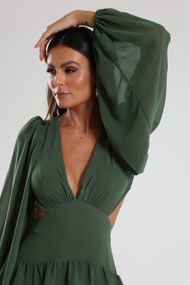 Vestido Longo Verde Oliva Trancoso