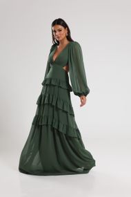 Vestido Longo Verde Oliva Trancoso
