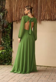 Vestido Longo Verde Oliva Patagônia