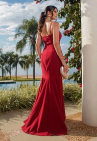 Vestido Longo Marsala Porto Rico