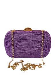 Clutch Oval Corda Roxa