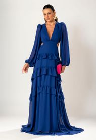 Vestido Longo Azul Bic Trancoso