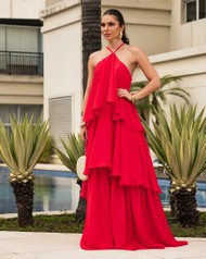 Vestido Longo Vermelho Escócia