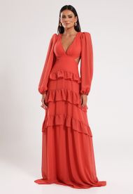 Vestido Longo Terracota Trancoso