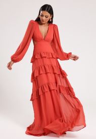 Vestido Longo Terracota Trancoso