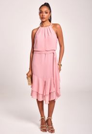 Vestido Midi Rosé Ronda