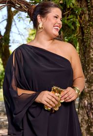 Vestido Curto Plus Size Preto Armênia
