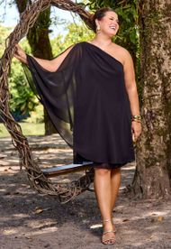 Vestido Curto Plus Size Preto Armênia