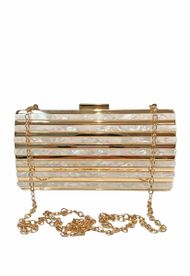 Clutch Perolada Branca