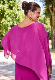 Vestido Longo Plus Size Fúcsia Hungria 