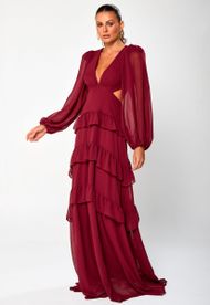 Vestido Longo Marsala Trancoso
