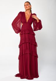 Vestido Longo Marsala Trancoso