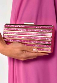 Clutch Perolada Rosa