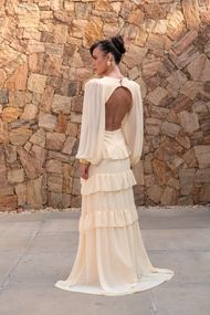 Vestido Longo Amarelo Manteiga Trancoso
