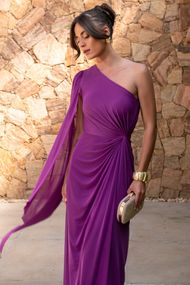 Vestido Longo Roxo Suécia