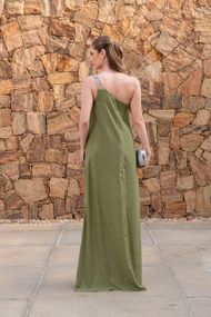 Vestido Longo Verde Oliva Claro Itália