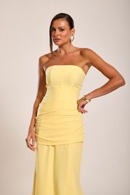 Vestido Longo Amarelo Marselha