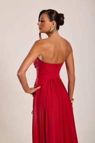 Vestido Longo Vermelho Jericoacoara Chifon