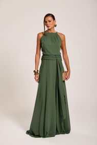 Vestido Longo Verde Oliva Sevilha 