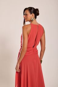 Vestido Longo Terracota Sevilha