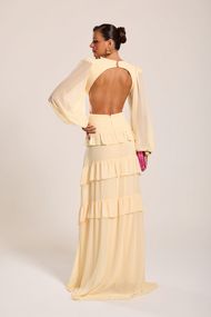 Vestido Longo Amarelo Manteiga Trancoso