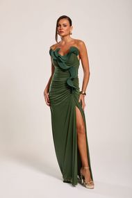 Vestido Longo Verde Oliva Chianti 