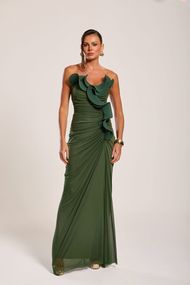 Vestido Longo Verde Oliva Chianti 