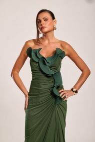 Vestido Longo Verde Oliva Chianti 