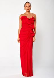 Vestido Longo Vermelho Chianti