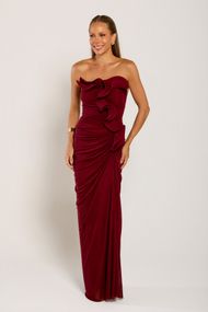 Vestido Longo Marsala Chianti