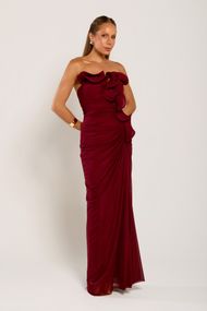 Vestido Longo Marsala Chianti