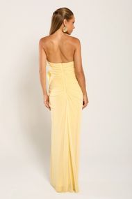 Vestido Longo Amarelo Manteiga Chianti