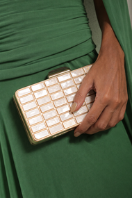Clutch Off White Reflexo