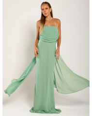 Vestido Longo Verde Menta Corumbau