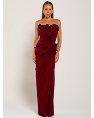 Vestido Longo Marsala Chianti