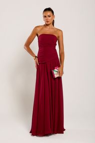 Vestido Longo Marsala Algarve