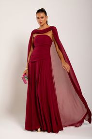 Vestido Longo Marsala Algarve