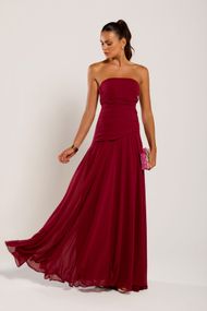 Vestido Longo Marsala Algarve