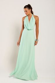 Vestido Longo Menta Claro Marrocos
