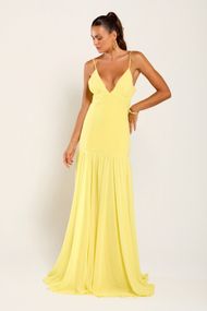 Vestido Longo Amarelo Palermo
