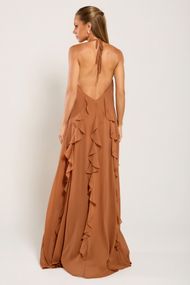 Vestido Longo Mocha Mousse Cala d'Or
